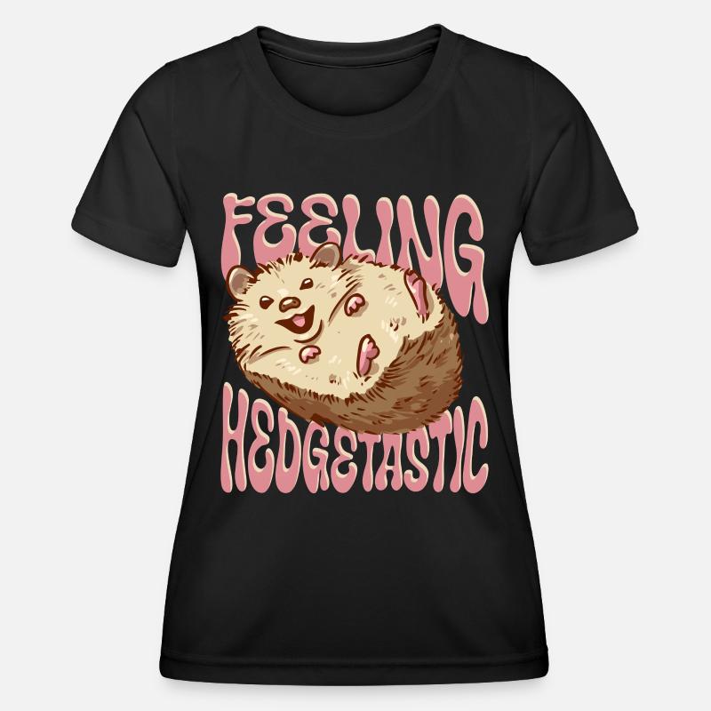 Igel Tag Hedgehog Day Feeling Hedgetastic - Women's Functional T-Shirt - black