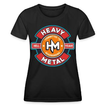 Emblème rétro Heavy Metal - T-shirt sport Femme - noir - Devant - AI Model Female 172 light (172cm)