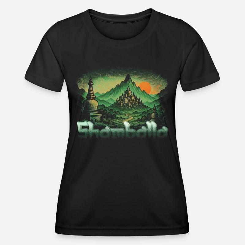 Shamballa Sunset - Women's Functional T-Shirt - black