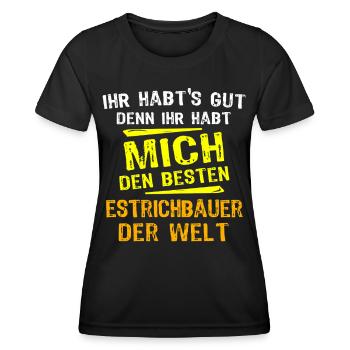 Don Constructeur de Screed - T-shirt sport Femme - noir - Devant - AI Model Female 172 light (172cm)