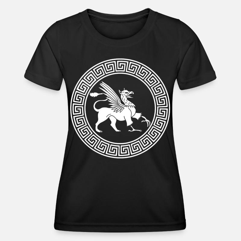 Ancient White Griffin Symbol - Women's Functional T-Shirt - black
