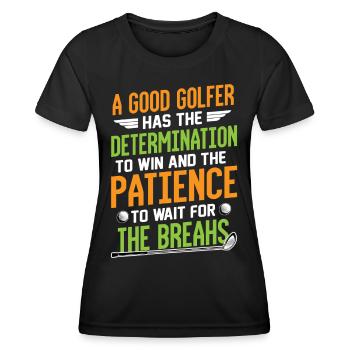 golfe - T-shirt sport Femme - noir - Devant - AI Model Female 172 light (172cm)