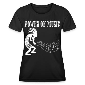 Stammesmusiker (Weiß) - Frauen Funktions-T-Shirt - Schwarz - Vorne - AI Model Female 172 light (172cm)