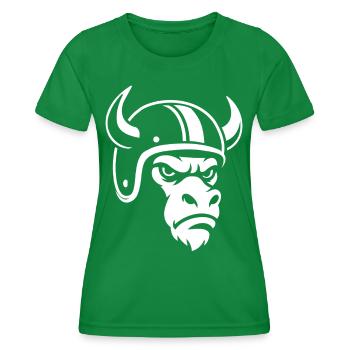 Biker Bull – Racing Spirit & Steel Head - Frauen Funktions-T-Shirt - Kelly Green - Vorne - AI Model Female 172 dark (172cm)