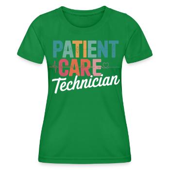 Patient Care Technician Design - Frauen Funktions-T-Shirt - Kelly Green - Vorne - AI Model Female 172 dark (172cm)