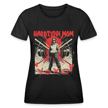 Hardtekk Mom Tekke Allemagne de l’Est - T-shirt sport Femme - noir - Devant - AI Model Female 172 light (172cm)