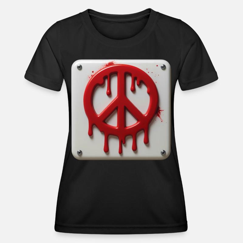 PEACE EMERGENCY #2 - peace & love - Women's Functional T-Shirt - black
