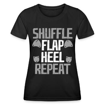Tap Dance Tap Dancer Stepper Shuffle Flap Heel - Women's Functional T-Shirt - black - Front - AI Model Female 172 light (172cm)