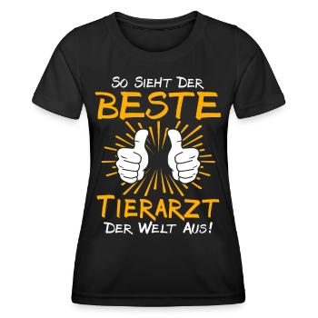 Vet Gift Idea - Women's Functional T-Shirt - black - Front - AI Model Female 172 light (172cm)
