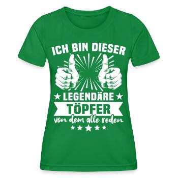 Töpfer Legende - Frauen Funktions-T-Shirt - Kelly Green - Vorne - AI Model Female 172 dark (172cm)