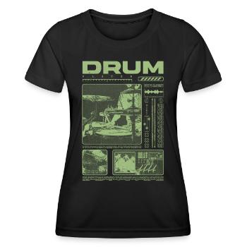 Rock Drummer Drum Player Streetwear - Women's Functional T-Shirt - black - Front - AI Model Female 172 light (172cm)