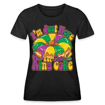 King Cake Mardi Gras - Frauen Funktions-T-Shirt - Schwarz - Vorne - AI Model Female 172 light (172cm)