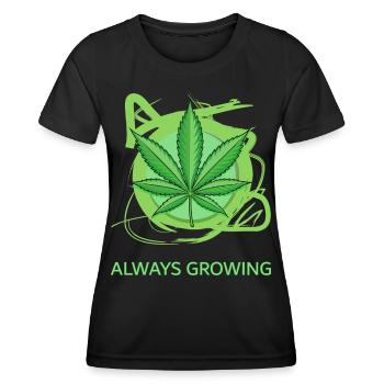Always Growing - Frauen Funktions-T-Shirt - Schwarz - Vorne - AI Model Female 172 light (172cm)