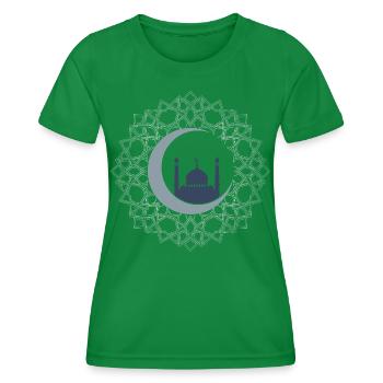 Islamische Kunst-Moschee Halbmond Elegant - Frauen Funktions-T-Shirt - Kelly Green - Vorne - AI Model Female 172 dark (172cm)