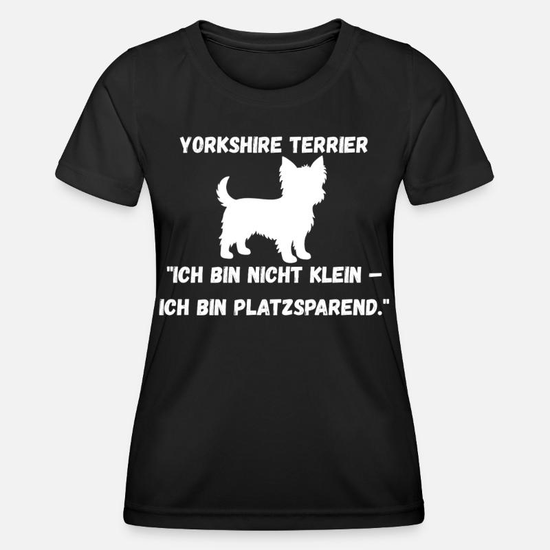Yorkie white - Women's Functional T-Shirt - black