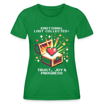Butin émotionnel | Progrès en travail social - T-shirt sport Femme - vert - Devant - AI Model Female 172 dark (172cm)