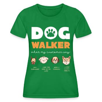 Collection de citations sur les promeneurs de chiens - T-shirt sport Femme - vert - Devant - AI Model Female 172 dark (172cm)