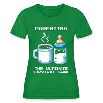 Parentalité : Survie ultime | Parents - T-shirt sport Femme - vert - Devant - AI Model Female 172 dark (172cm)