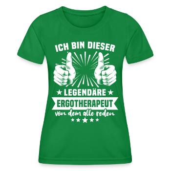 Ergotherapeut Legende - Frauen Funktions-T-Shirt - Kelly Green - Vorne - AI Model Female 172 dark (172cm)