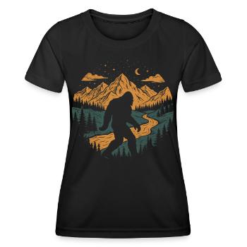 Marche nocturne du Bigfoot - T-shirt sport Femme - noir - Devant - AI Model Female 172 light (172cm)