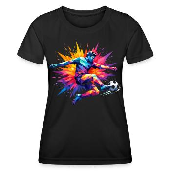 Lustiges Kind-Spieler-Humor-Fußballgeschenk - Frauen Funktions-T-Shirt - Schwarz - Vorne - AI Model Female 172 light (172cm)