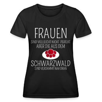 Fille de la Forêt Noire Bollenhut Grunge de la Forêt Noire - T-shirt sport Femme - noir - Devant - AI Model Female 172 light (172cm)