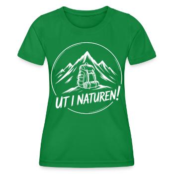Abenteuer-Rucksackwandern - Frauen Funktions-T-Shirt - Kelly Green - Vorne - AI Model Female 172 dark (172cm)