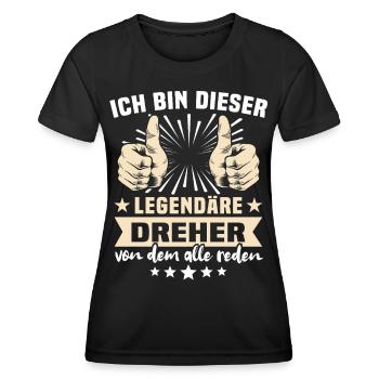 Dreher Sprüche - Frauen Funktions-T-Shirt - Schwarz - Vorne - AI Model Female 172 light (172cm)
