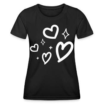 heart - T-shirt sport Femme - noir - Devant - AI Model Female 172 light (172cm)
