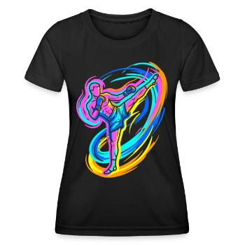Kickboxer - Frauen Funktions-T-Shirt - Schwarz - Vorne - AI Model Female 172 light (172cm)
