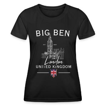 Big Ben London Skyline - T-shirt sport Femme - noir - Devant - AI Model Female 172 light (172cm)
