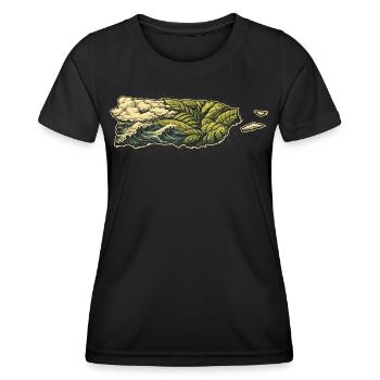 Puerto Rico Boricua - Frauen Funktions-T-Shirt - Schwarz - Vorne - AI Model Female 172 light (172cm)