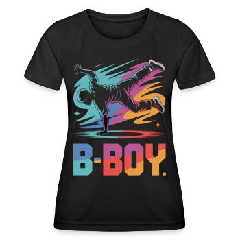 B-Boy Breakdance Streetstyle Breakdancer - Frauen Funktions-T-Shirt - Schwarz - Vorne - AI Model Female 172 light (172cm)