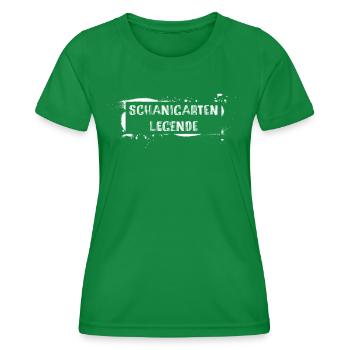 Schanigarten legend – Viennese dialect saying - Women's Functional T-Shirt - kelly green - Front - AI Model Female 172 dark (172cm)