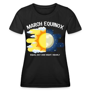 Équinoxe de mars Jour et nuit Ostara - T-shirt sport Femme - noir - Devant - AI Model Female 172 light (172cm)