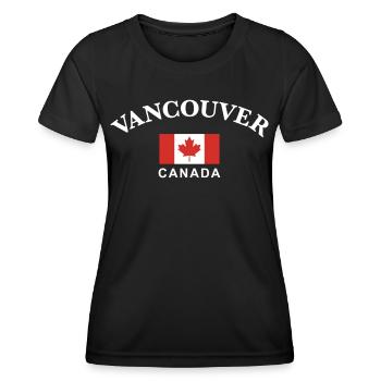 Vancouver, Canada - T-shirt sport Femme - noir - Devant - AI Model Female 172 light (172cm)