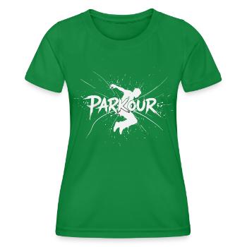 Parkour Freerunning - Women's Functional T-Shirt - kelly green - Front - AI Model Female 172 dark (172cm)