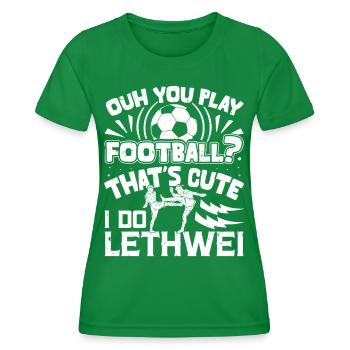 Myanmar Kämpferausbildung Burmesische Kampfkünste - Frauen Funktions-T-Shirt - Kelly Green - Vorne - AI Model Female 172 dark (172cm)