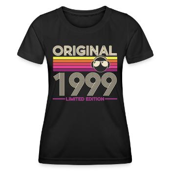 Originalausgabe von 1999 Vintage - Frauen Funktions-T-Shirt - Schwarz - Vorne - AI Model Female 172 light (172cm)