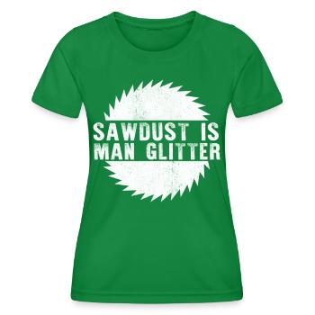 Chemise pailletée de l’Homme Sciure - T-shirt sport Femme - vert - Devant - AI Model Female 172 dark (172cm)