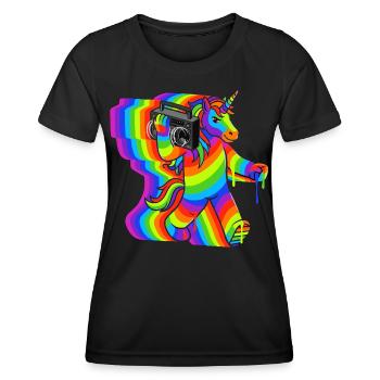 Sound Unicorn Ghetto Blaster - Women's Functional T-Shirt - black - Front - AI Model Female 172 light (172cm)