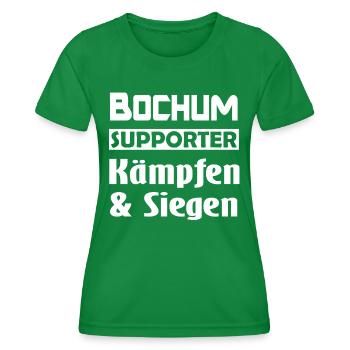 Bochum Supporter: Kämpfen & Siegen - Frauen Funktions-T-Shirt - Kelly Green - Vorne - AI Model Female 172 dark (172cm)