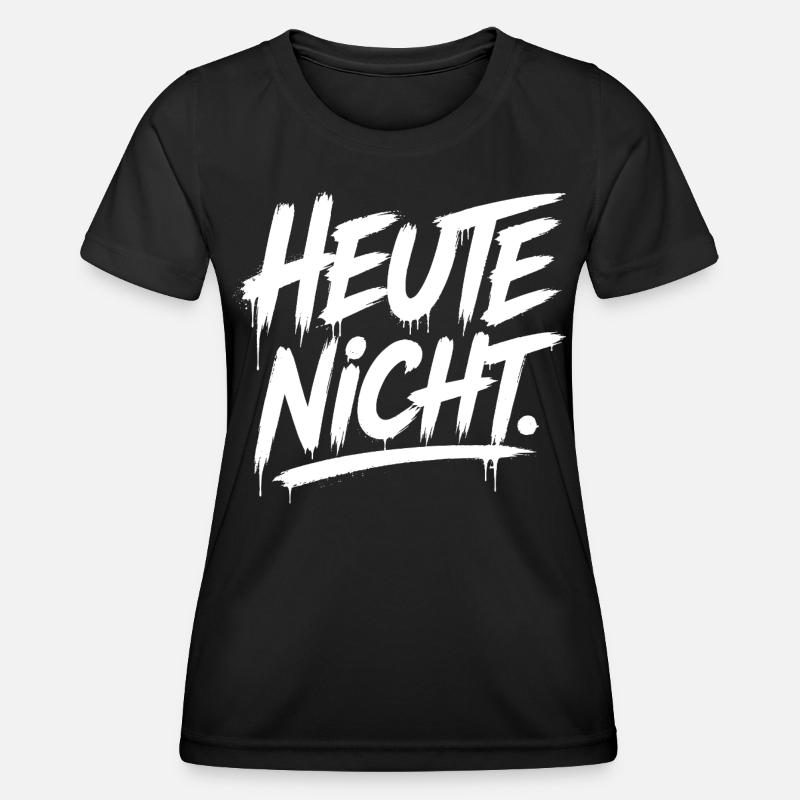 Today Night Graffiti Font - Women's Functional T-Shirt - black