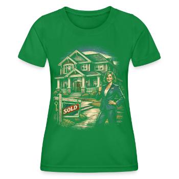 Real Estate Agent Broker - Women's Functional T-Shirt - kelly green - Front - AI Model Female 172 dark (172cm)