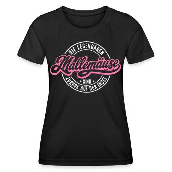Malle 2026 Les légendaires Mallemäuse sont de retour - T-shirt sport Femme - noir - Devant - AI Model Female 172 light (172cm)