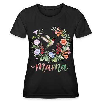 Maman Colibri à gorge rubis Maman - T-shirt sport Femme - noir - Devant - AI Model Female 172 light (172cm)