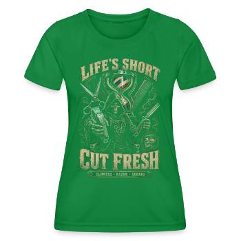 Barber Barbier Cut Fresh - Frauen Funktions-T-Shirt - Kelly Green - Vorne - AI Model Female 172 dark (172cm)