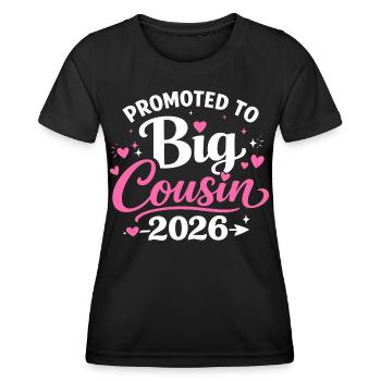 Adorable Cousin Design Hearts and Stars - Women's Functional T-Shirt - black - Front - AI Model Female 172 light (172cm)