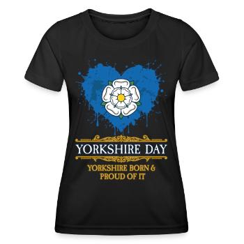 Yorkshire Day Yorkshire stolz auf Nordengland - Frauen Funktions-T-Shirt - Schwarz - Vorne - AI Model Female 172 light (172cm)
