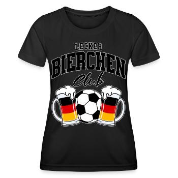 Lecker Bierchen Club Fußball Deutschland - Frauen Funktions-T-Shirt - Schwarz - Vorne - AI Model Female 172 light (172cm)